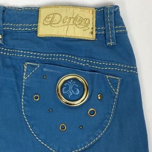 Dereon by House of Dereon Jeans Turquoise Flare